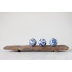 Esfera de cerámica blanco/azul